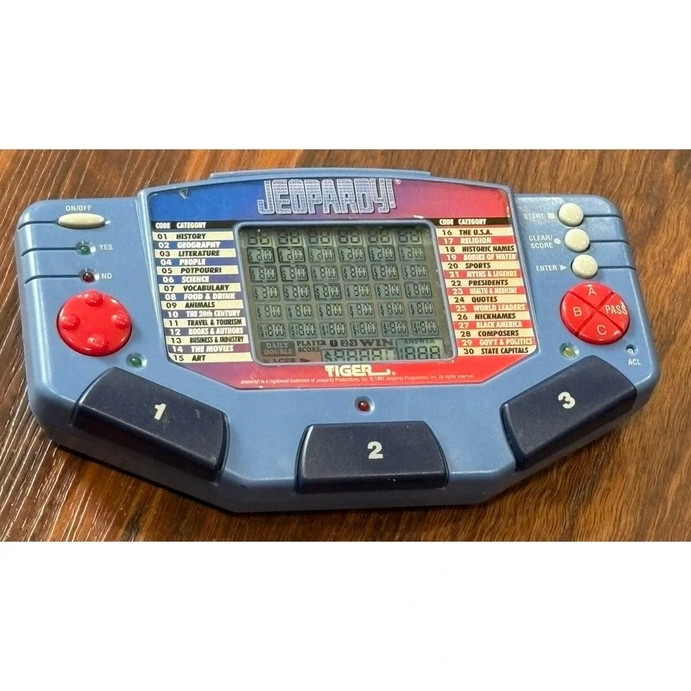Vintage Tiger‎ Electronics Jeopardy Handheld Game with Cartridge Working
